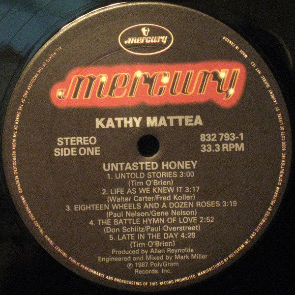 Kathy Mattea : Untasted Honey (LP, Album)