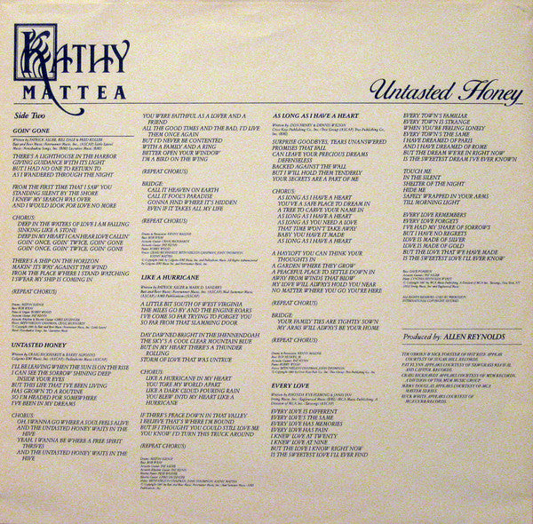 Kathy Mattea : Untasted Honey (LP, Album)