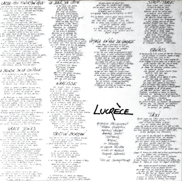 Lucrèce : Mécénats (LP, Album)