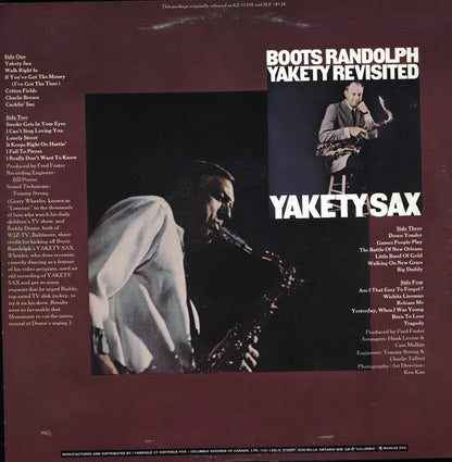 Boots Randolph : Yakety Sax/Yakety Revisited  (2xLP, Comp)