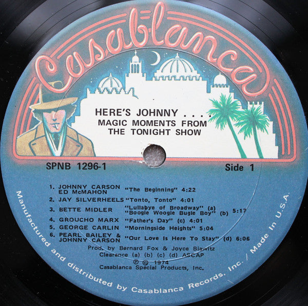 Johnny Carson : Here's Johnny.... Magic Moments From The Tonight Show (2xLP, Album)