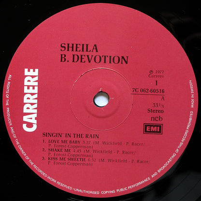 Sheila & B. Devotion : Singin' In The Rain Including Love Me Baby (LP, Album)