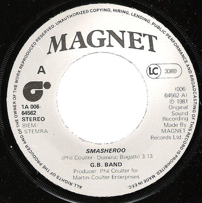 The GB Band : Smasheroo (7", Single)