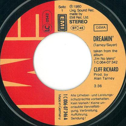 Cliff Richard : Dreamin' (7", Single)