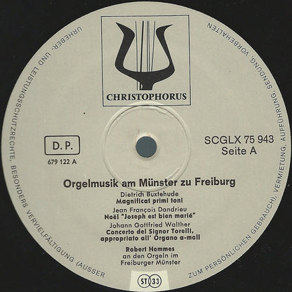 Robert Hommes : Orgelmusik Am Münster Zu Freiburg (LP)