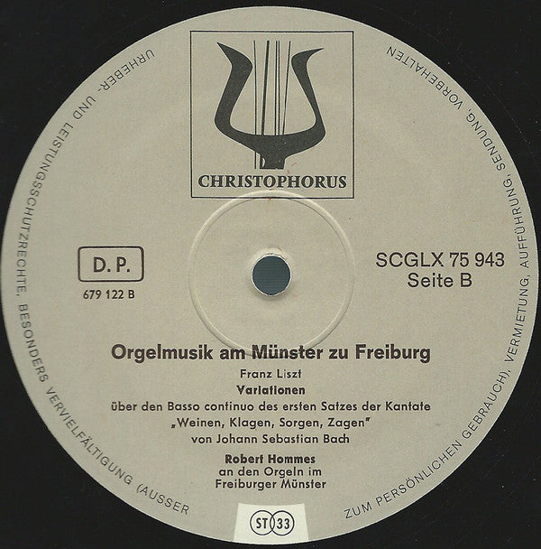 Robert Hommes : Orgelmusik Am Münster Zu Freiburg (LP)