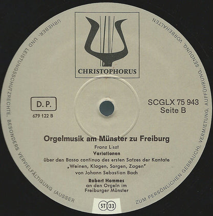 Robert Hommes : Orgelmusik Am Münster Zu Freiburg (LP)