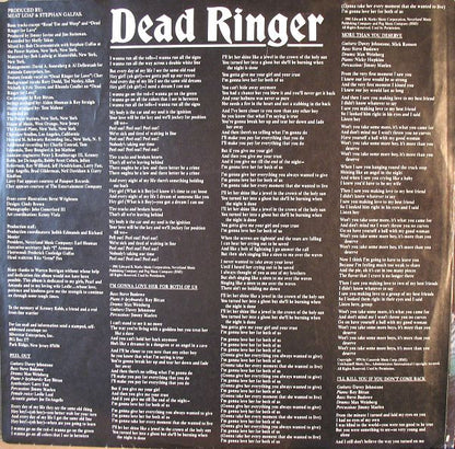 Meat Loaf : Dead Ringer (LP, Album, Bla)