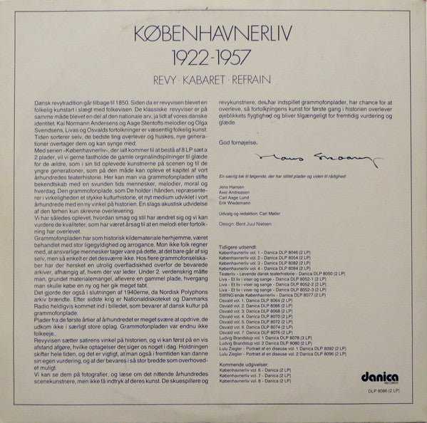 Various : Københavnerliv 1922-1957 (Revy - Kabaret - Refrain)  (2xLP, Comp)