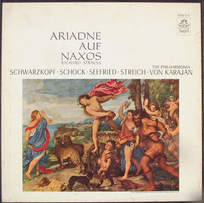 Richard Strauss - Elisabeth Schwarzkopf, Rita Streich, Irmgard Seefried, Rudolf Schock, Hermann Prey, Herbert Von Karajan, Philharmonia Orchestra : Ariadne Auf Naxos (3xLP, Mono)