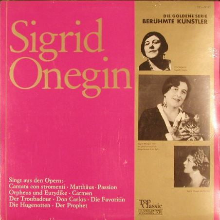 Sigrid Onegin : Singt Aus Den Opern.... (LP, Comp, Mono)