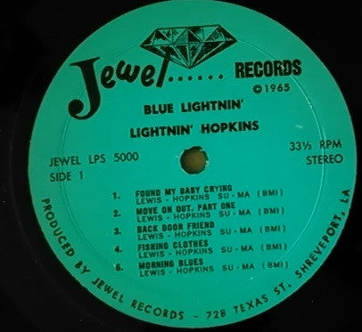 Lightnin' Hopkins : Blue Lightnin' (LP, Album)