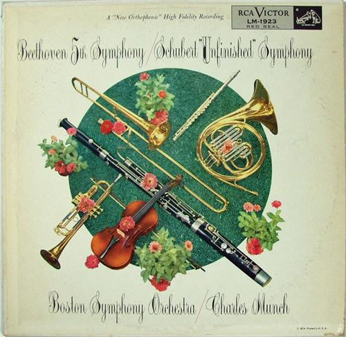 Ludwig Van Beethoven, Franz Schubert, Charles Munch / Boston Symphony Orchestra : 5th Symphony / "Unfinished" Symphony (LP, Album, Mono)