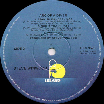 Steve Winwood : Arc Of A Diver (LP, Album, Win)