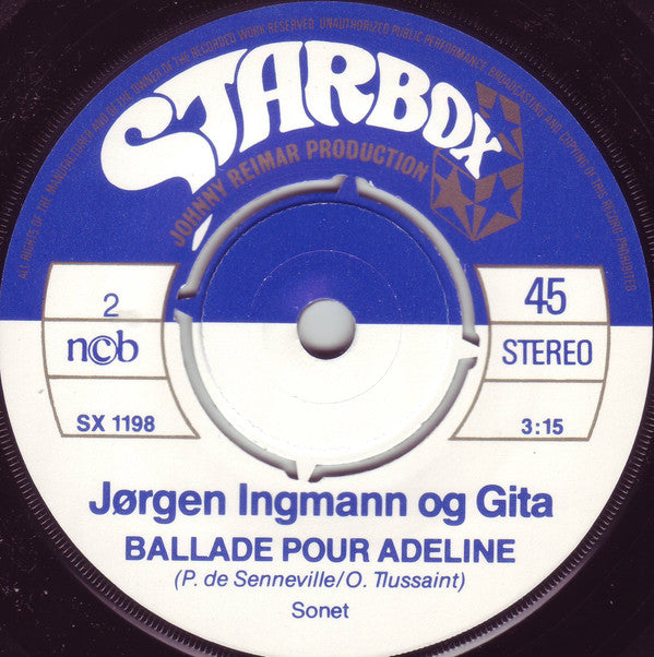 Jørgen Ingmann & Gita (10) : Birdie Song / Ballade Pour Adeline (7", Single)