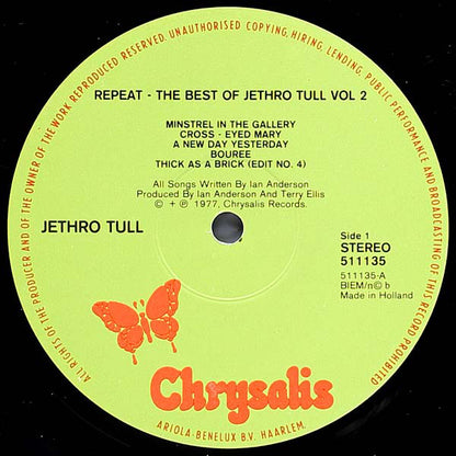 Jethro Tull : Repeat - The Best Of Jethro Tull - Vol. II (LP, Comp)