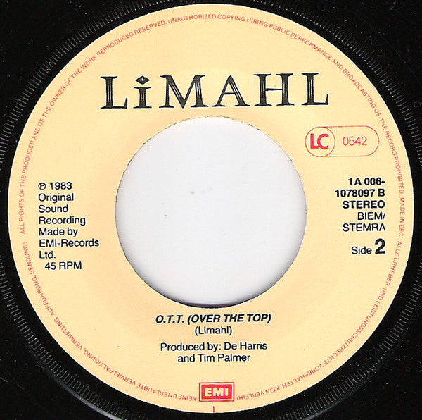 Limahl : Only For Love (7", Single)