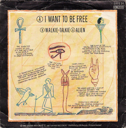 Toyah (3) : I Want To Be Free (7", Single)