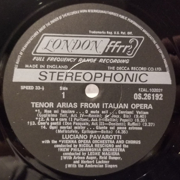 Luciano Pavarotti : Primo Tenore (LP)