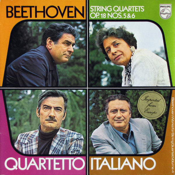 Ludwig van Beethoven, Quartetto Italiano : String Quartets No. 5 & 6, Op. 18 (LP)