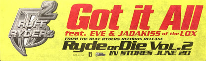 Ruff Ryders : Got It All (12", Single, Promo)