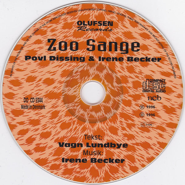 Povl Dissing & Irene Becker : Zoo Sange (CD, Album)