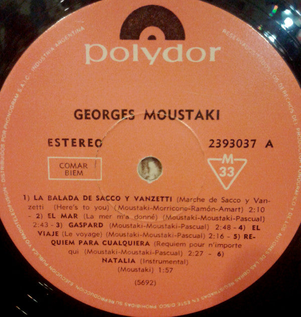 Georges Moustaki : En Castellano (LP, Album)