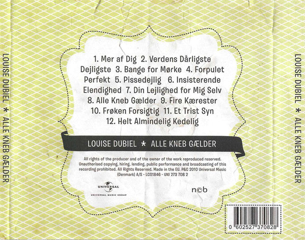 Louise Dubiel : Alle Kneb Gælder (CD, Album)