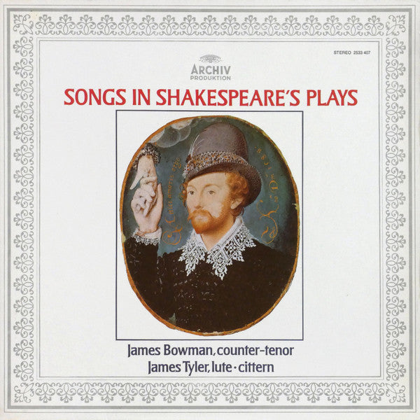 James Bowman (2), James Tyler : Songs In Shakespeare's Plays (LP)