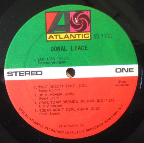 Donal Leace : Donal Leace (LP, Album, PR)