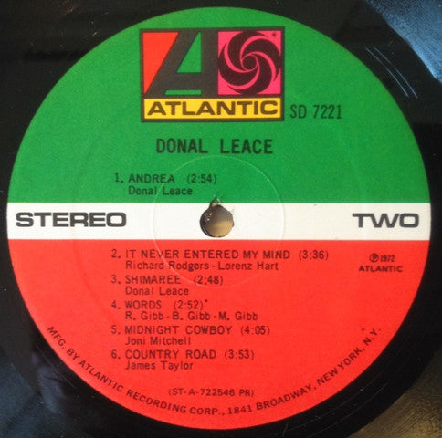 Donal Leace : Donal Leace (LP, Album, PR)