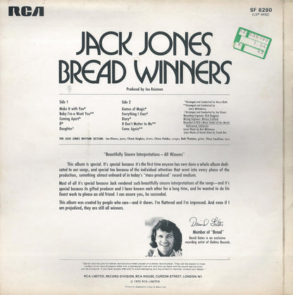 Jack Jones : Bread Winners (LP, Album)