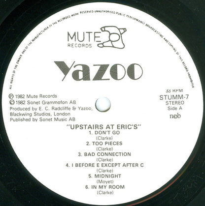 Yazoo : Upstairs At Eric's (LP, Album)