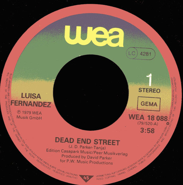 Luisa Fernandez : Dead End Street (7", Single)