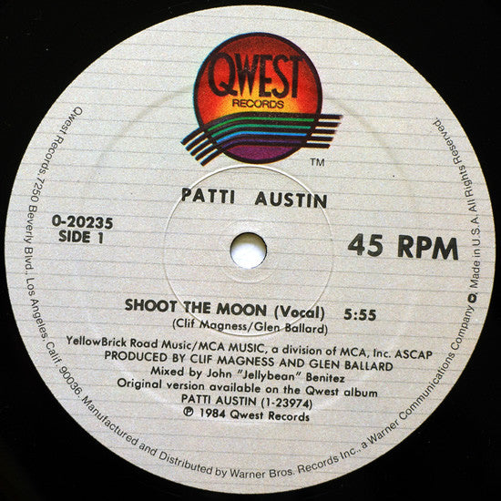 Patti Austin : Shoot The Moon (12", Maxi)