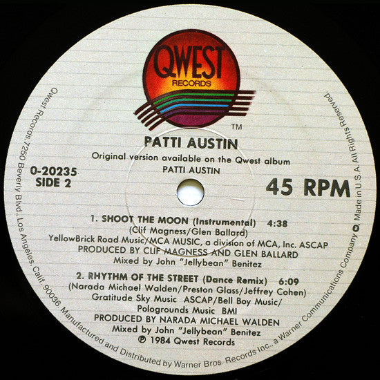 Patti Austin : Shoot The Moon (12", Maxi)