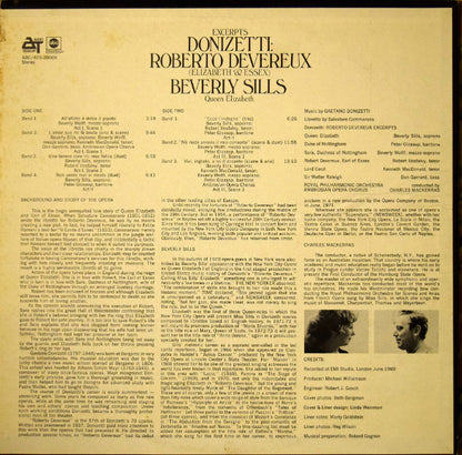 Beverly Sills, Gaetano Donizetti : Excerpts Donizetti: Roberto Devereux (Elizabeth & Essex) (LP, RE)