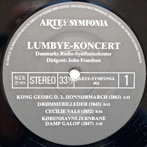 Danmarks Radios Symfoniorkester , Dirigent John Frandsen : Lumbye-koncert (LP, Album)