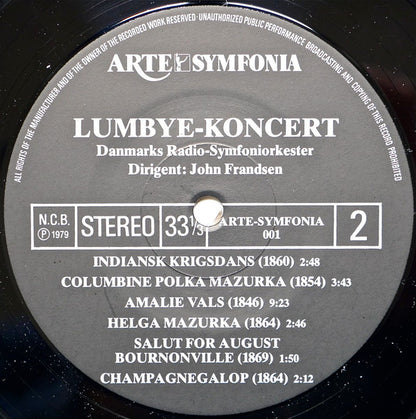 Danmarks Radios Symfoniorkester , Dirigent John Frandsen : Lumbye-koncert (LP, Album)