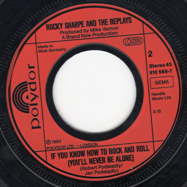 Rocky Sharpe & The Replays : If You Wanna Be Happy (7", Single)