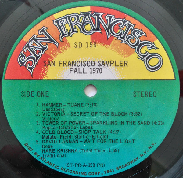 Various : San Francisco Sampler - Fall 1970 (LP, Smplr, Pre)