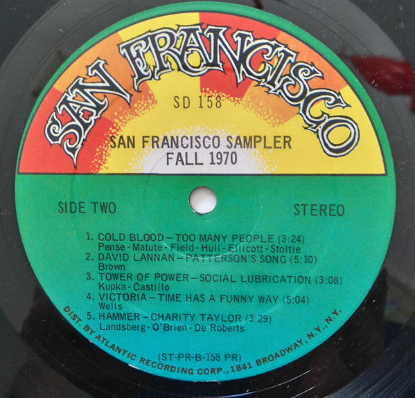 Various : San Francisco Sampler - Fall 1970 (LP, Smplr, Pre)