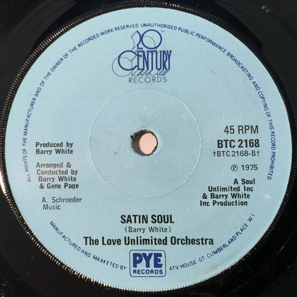 Love Unlimited Orchestra : Always Thinking Of You (7", Sol)