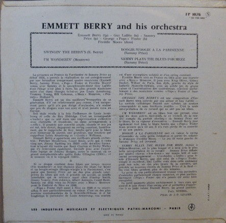 Emmett Berry And His Orchestra : Emmett Berry And His Orchestra  (10")