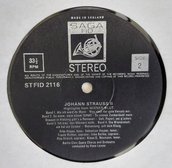 Johann Strauss Jr. : WienerBlut  (LP, Album, Mono)