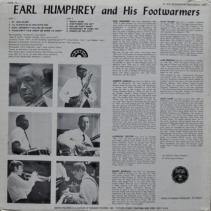 Earl Humphrey And His Footwarmers : Earl Humphrey And His Footwarmers (LP, Comp)