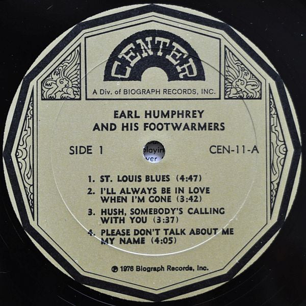 Earl Humphrey And His Footwarmers : Earl Humphrey And His Footwarmers (LP, Comp)