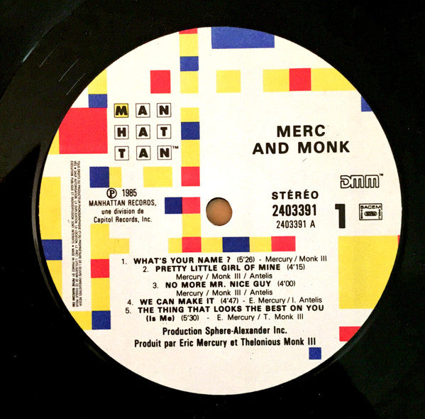 Merc and Monk : Merc and Monk (LP, Album)