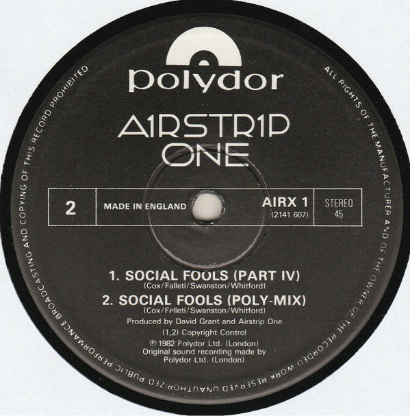 Airstrip-One : Social Fools (Extended Version) (12")