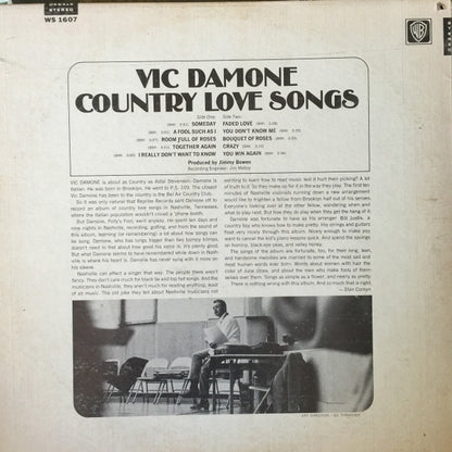 Vic Damone : Country Love Songs (LP, Album)